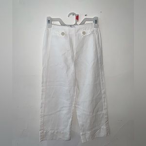 White linen pants
